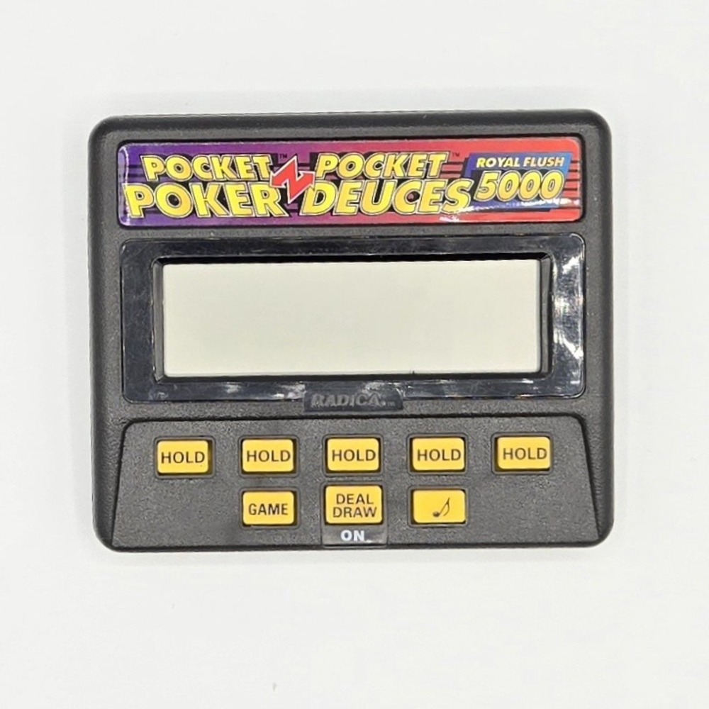 Radica Pocket Poker Deuces Royal Flush 5000‎ Game Model 1314 Electronic Tested